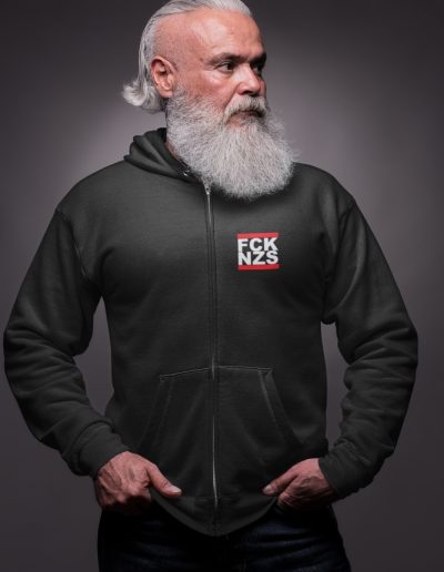 FCK PTN unisex mikina s kapucí na zip