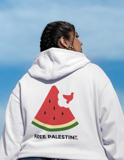 Free Palestine Watermelon unisex mikina s kapucí na zip