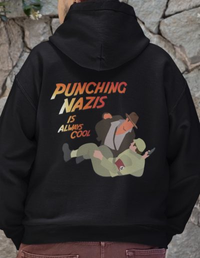 Punching Nazis is Always Cool unisex mikina s kapucí na zip