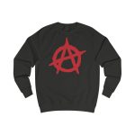 Anarchy Red Anarchist Symbol unisex mikina bez kapuce