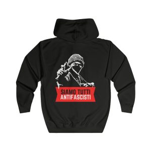 Siamo Tutti Antifascisti (Red Banner) unisex mikina s kapucí na zip