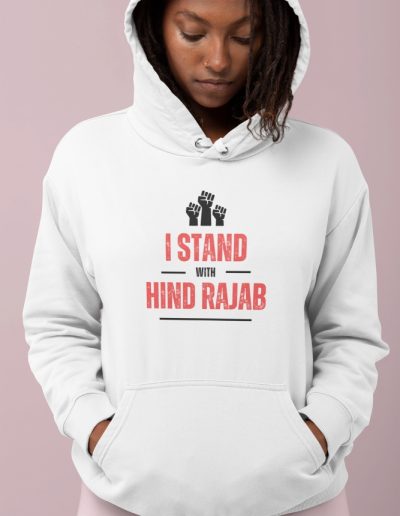 I Stand with Hind Rajab organická mikina s kapucí