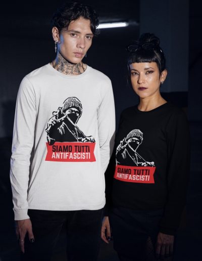 Siamo Tutti Antifascisti (Red Banner) unisex mikina bez kapuce