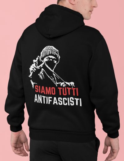 Siamo Tutti Antifascisti unisex mikina s kapucí na zip