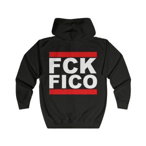 FCK FICO unisex mikina s kapucí na zip