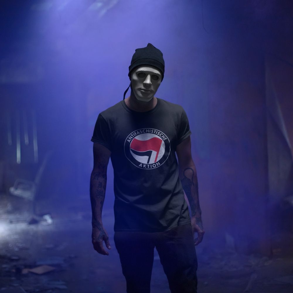Antifa Organic Black T-shirt Antifa tričko