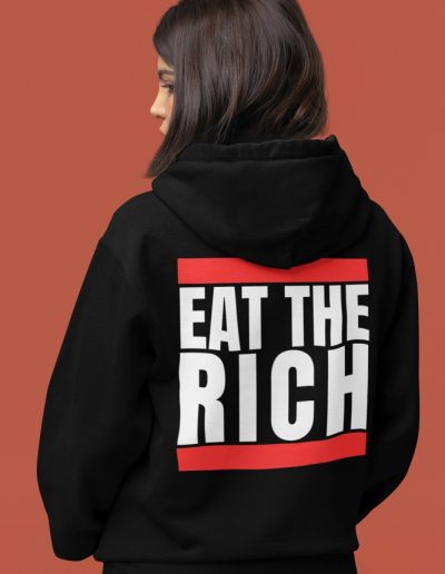 Eat the Rich unisex mikina s kapucí na zip