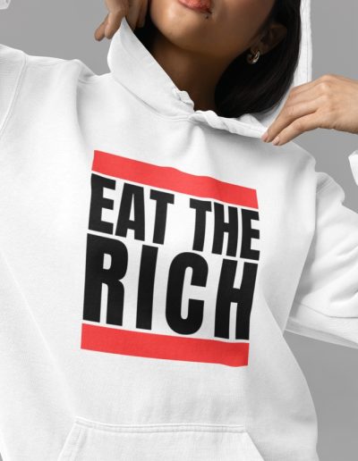 Eat the Rich unisex mikina s kapucí