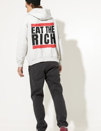 Eat the Rich unisex mikina s kapucí na zip