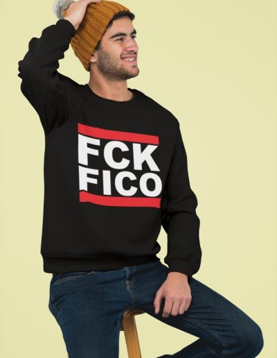 FCK FICO unisex mikina bez kapuce