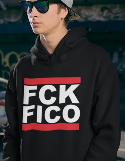 FCK FICO unisex mikina s kapucí