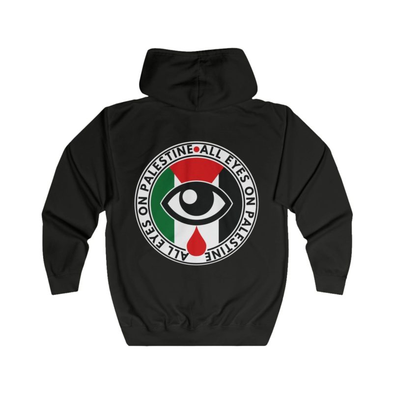 All Eyes on Palestine unisex mikina s kapucí na zip