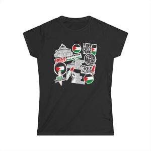 Free Palestine Stickers dámské tričko