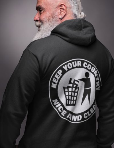 Keep Your Country Nice and Clean unisex mikina s kapucí na zip