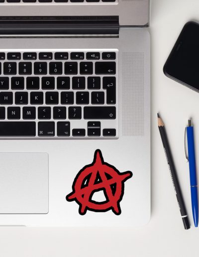 Anarchy Red kiss cut samolepky