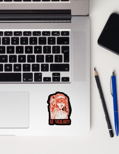 BE VIGILANT! kiss cut samolepky