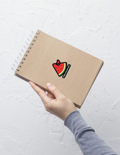 Free Palestine Watermelon kiss cut samolepky