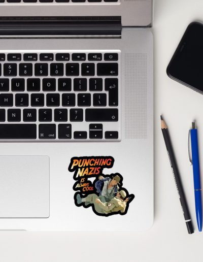 Punching Nazis Is Always Cool kiss cut samolepky