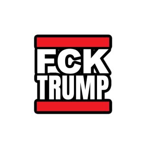 FCK TRUMP kiss cut samolepky