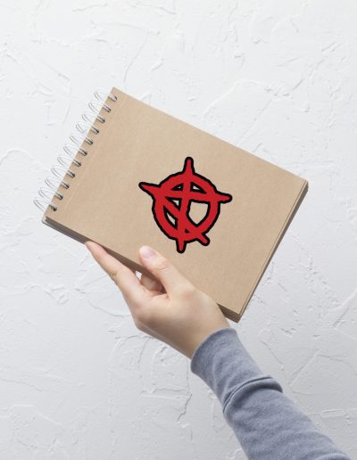 Anarchy Red kiss cut samolepky