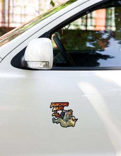 Punching Nazis Is Always Cool kiss cut samolepky