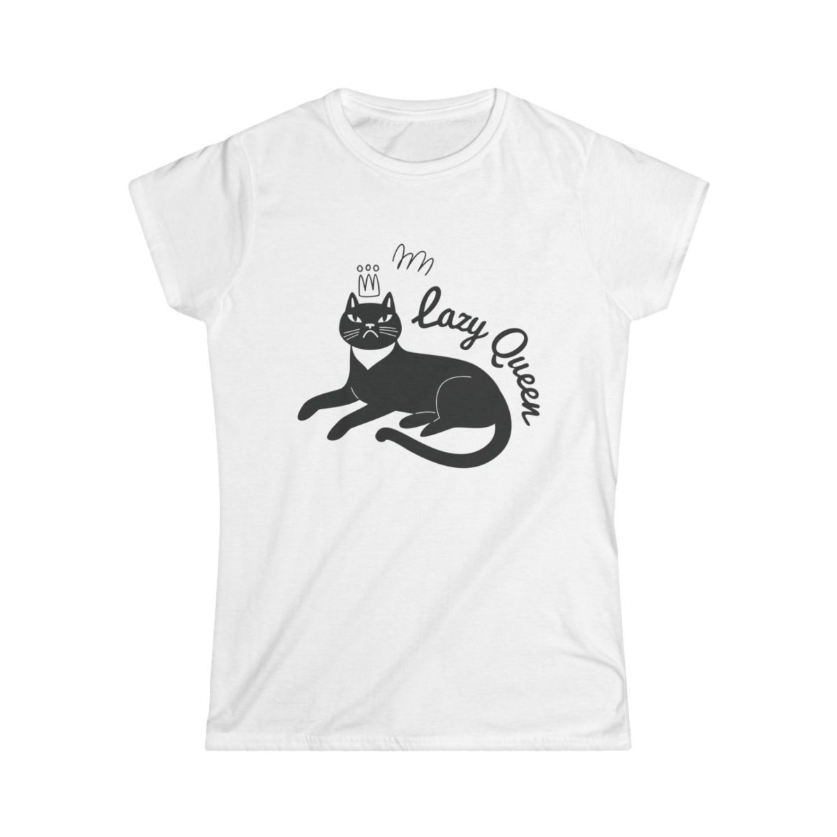 Lazy Cat Queen feministické dámské tričko