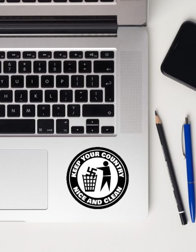 Keep Your Country Nice and Clean kiss cut samolepky