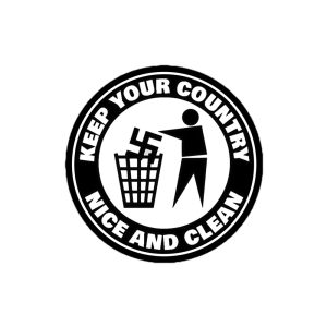 Keep Your Country Nice and Clean kiss cut samolepky