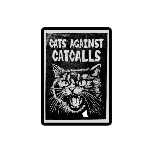 Cats Against Catcalls kiss cut samolepky