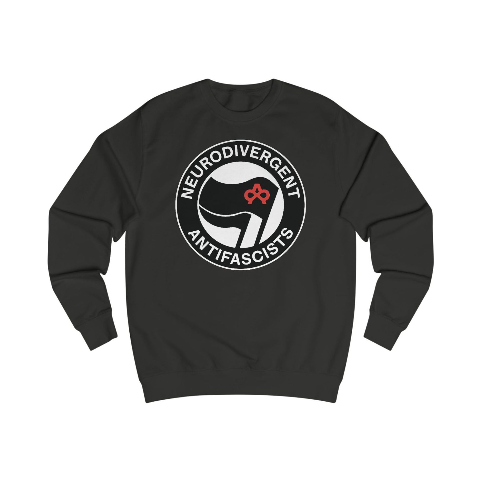 Neurodivergent Antifascists unisex mikina bez kapuce 1 Neurodivergent Antifascists unisex mikina bez kapuce