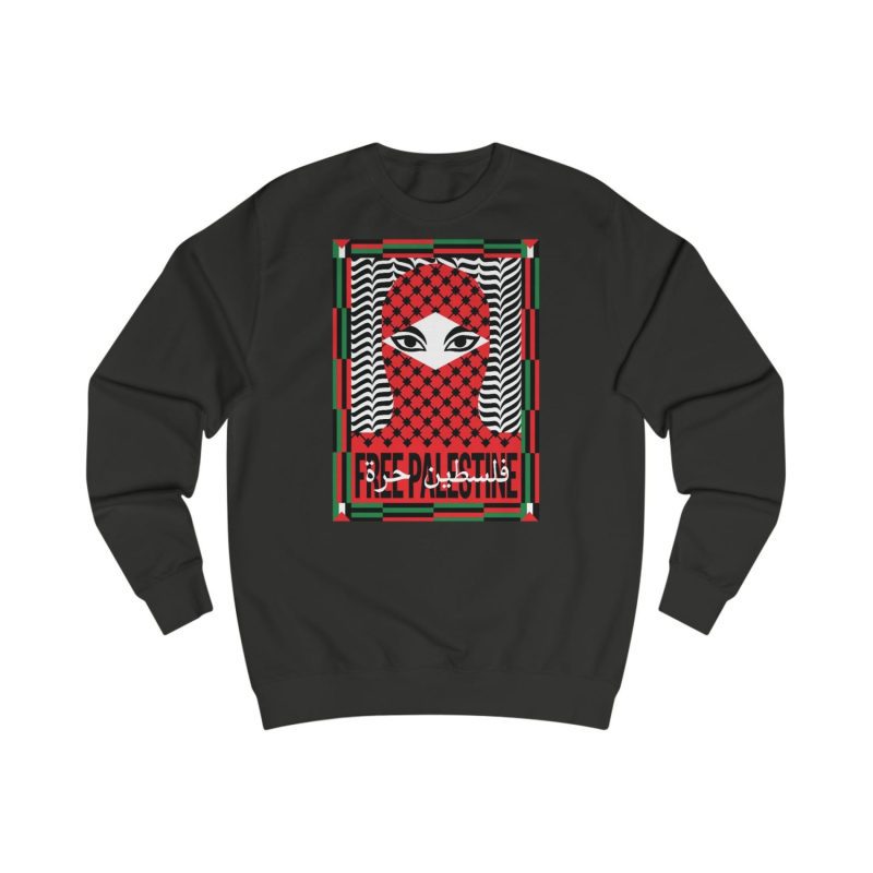 Free Palestine unisex mikina bez kapuce