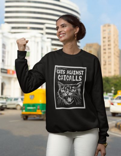 Cats Against Catcalls unisex mikina bez kapuce