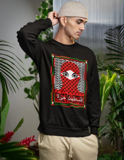 Free Palestine unisex mikina bez kapuce