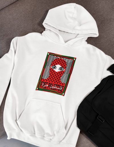 Free Palestine unisex mikina s kapucí