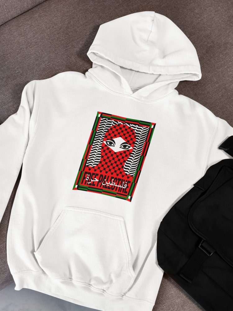 Free Palestine unisex mikina s kapucí