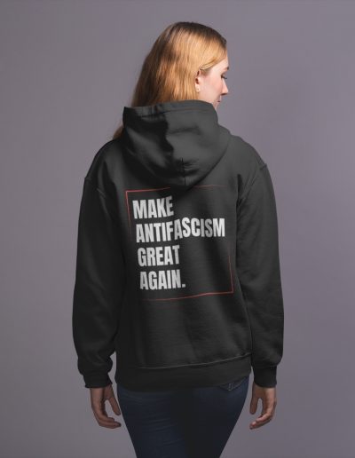 Make Antifascism Great Again unisex mikina s kapucí na zip