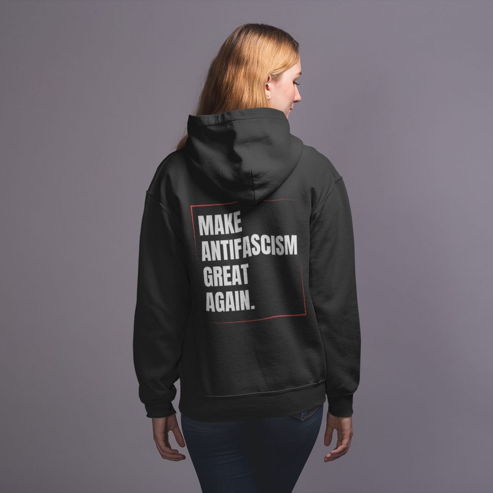 Make Antifascism Great Again unisex mikina s kapucí na zip