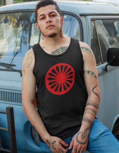 Romské kolo (červená čakra) unisex tílko