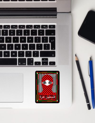 Free Palestine kiss cut samolepky