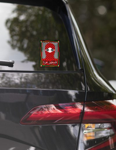 Free Palestine kiss cut samolepky