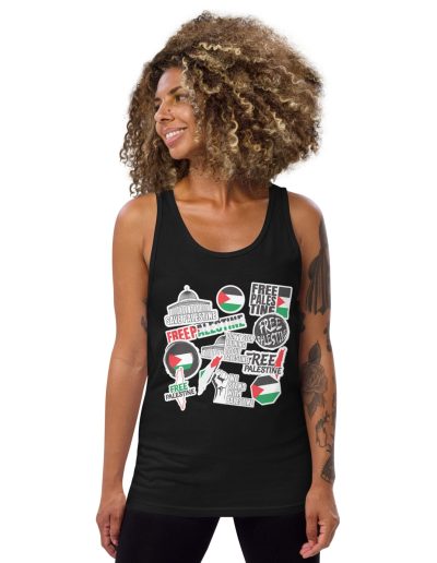 Free Palestine Stickers unisex tílko