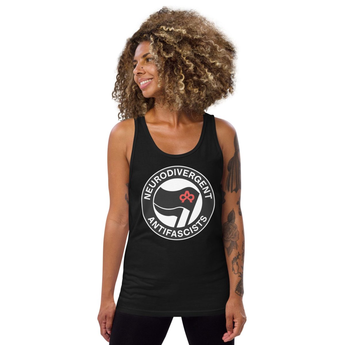 Neurodivergent Antifascists unisex tílko