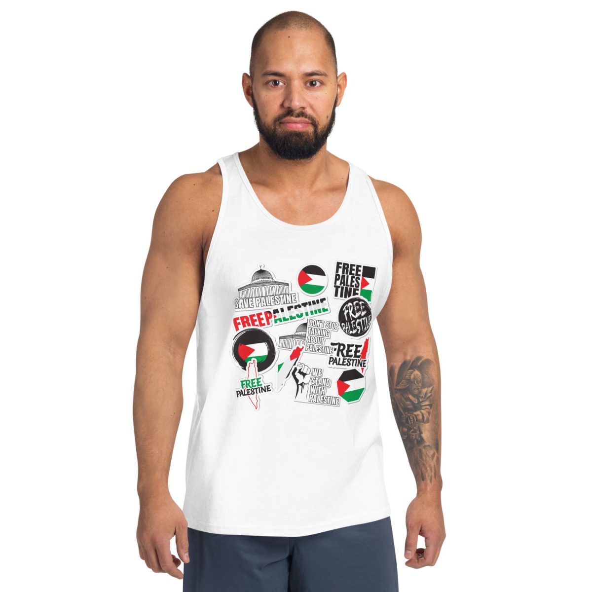 Free Palestine Stickers unisex tílko