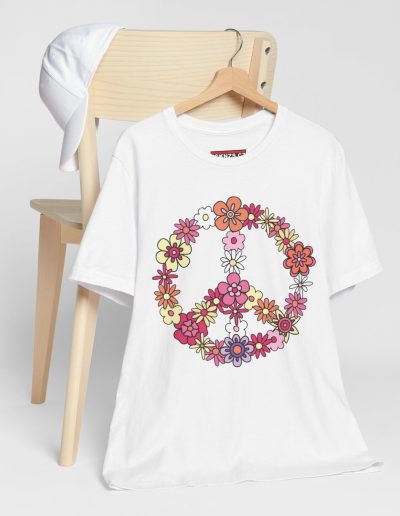 Flower Power Peace unisex tričko