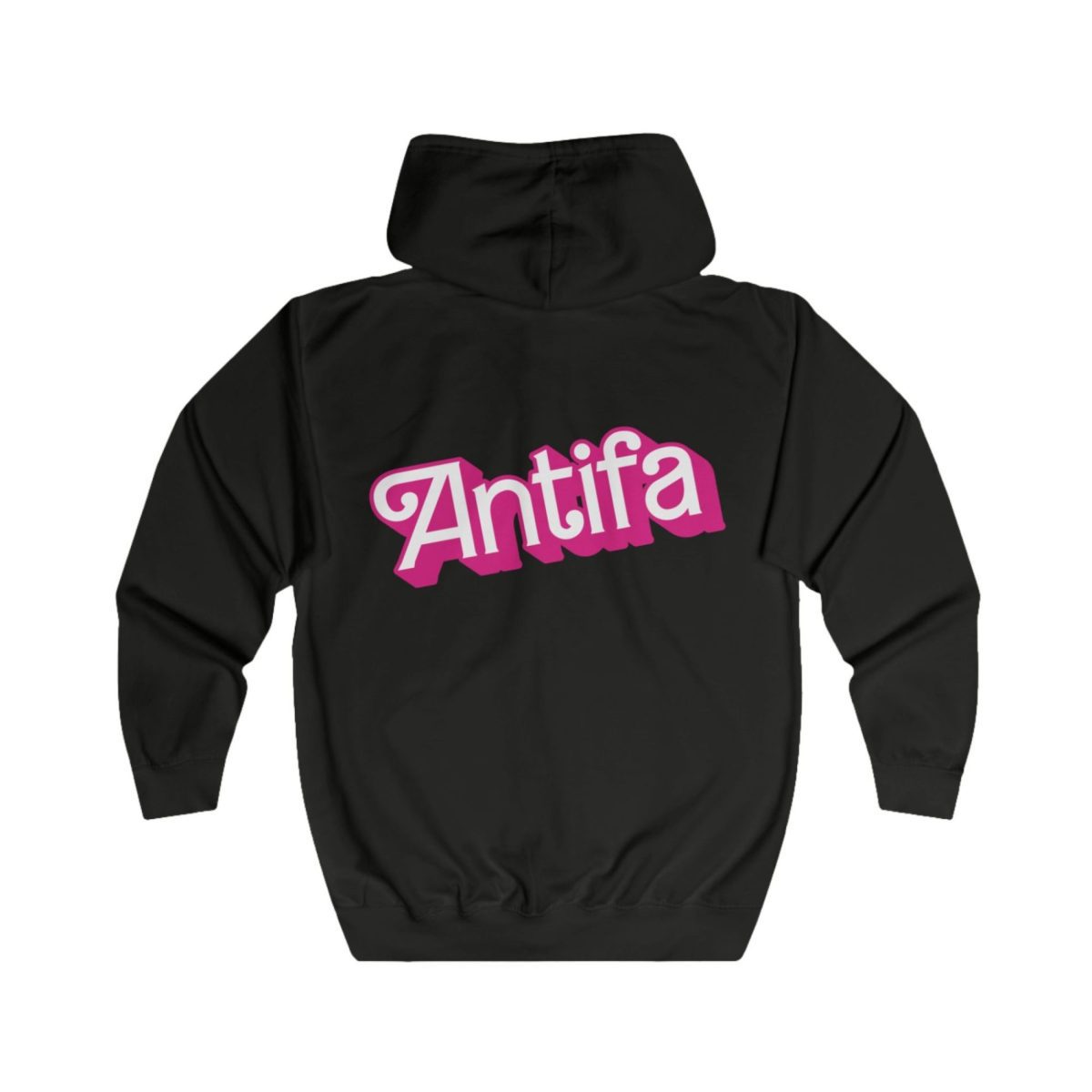 Antifa Barbie unisex mikina s kapucí na zip
