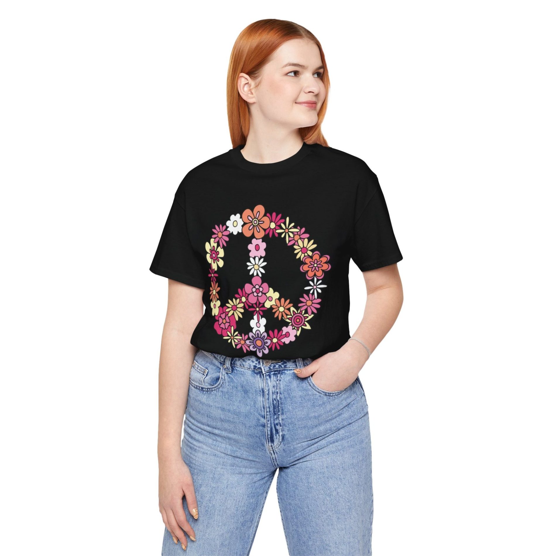 Flower Power Peace unisex tričko