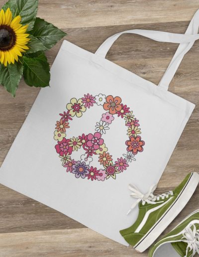 Flower Power Peace taška
