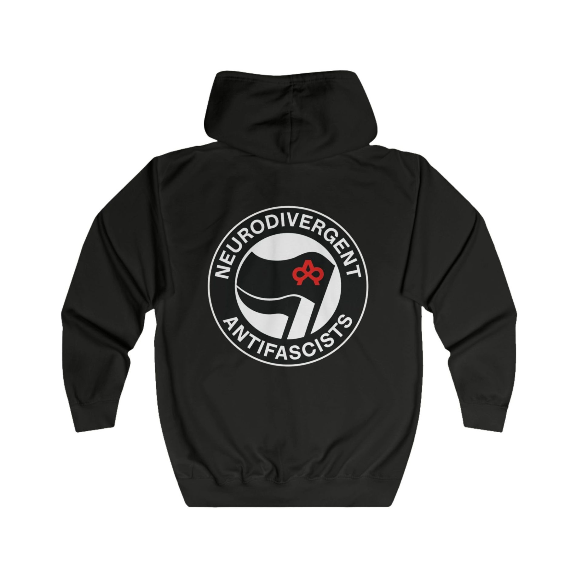 Neurodivergent Antifascists unisex mikina s kapucí na zip 1 Neurodivergent Antifascists unisex mikina s kapucí na zip