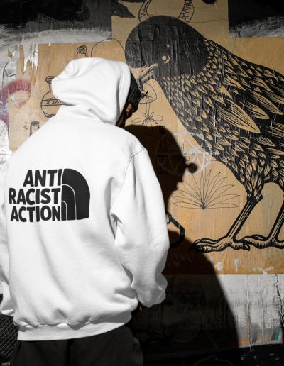 Anti Racist Action unisex mikina s kapucí na zip