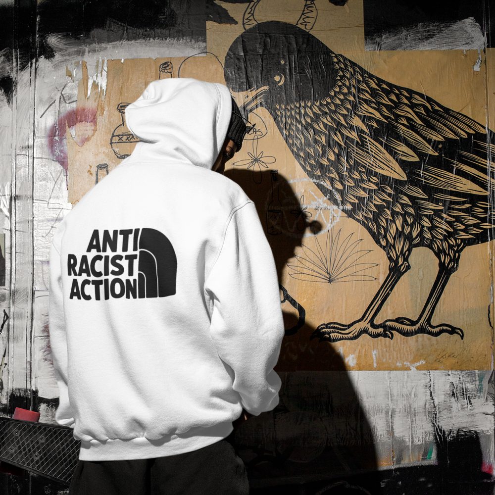 Anti Racist Action unisex mikina s kapucí na zip